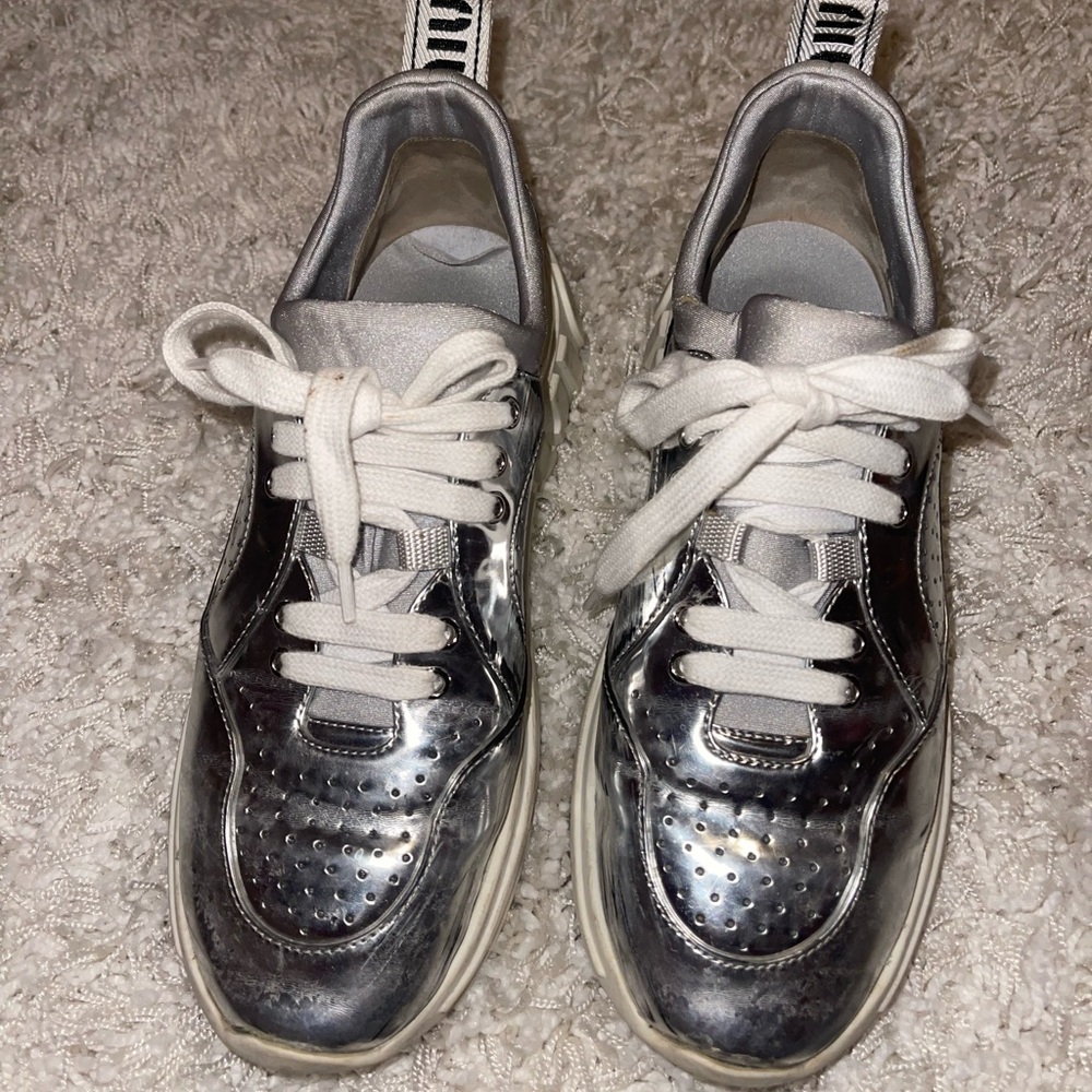 Metallic Miu Miu Sneakers
